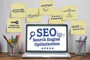 search engine optimization seo digital marketing laptop