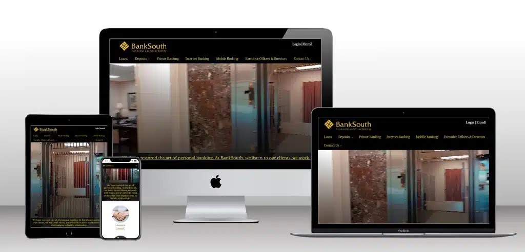 BankSouth website management and design